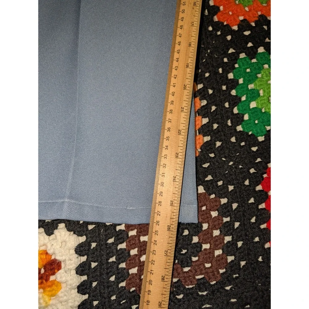 Vintage Scandia Woods Business Pants 1970s Polyester Blue Size‎ 35x25.5